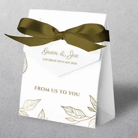 Golden Leaves with Gold Ribbon