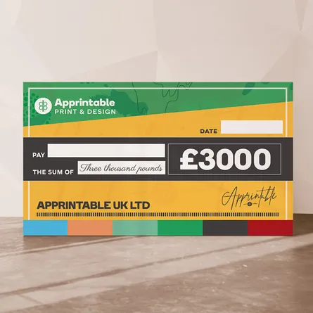Large Personalised Cheque Printing