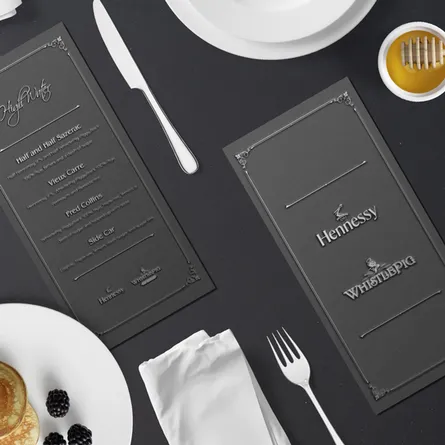 Menu with Silver Foil
