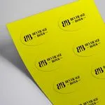 Neon Yellow Fluorescent Stickers