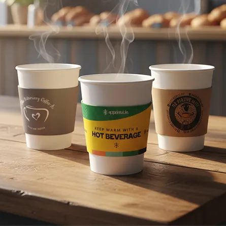 Open Hot Paper Cup Sleeves