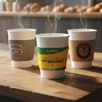 Open Hot Paper Cup Sleeves