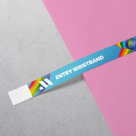custom printed rainbow Wristbands