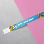 custom printed rainbow Wristbands