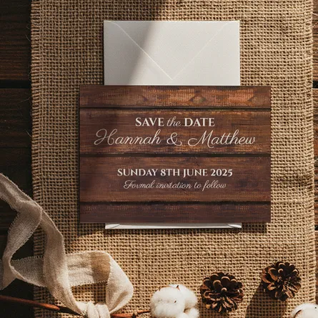 Rustic Invite To Save The Wedding Date