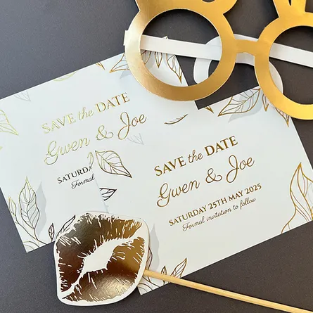 Save the Date Gold Foiling