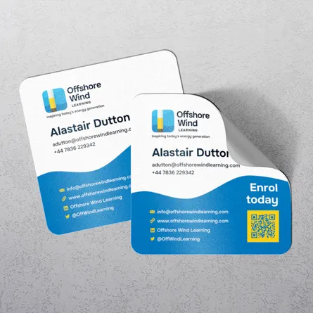 Square Business Card Stickers