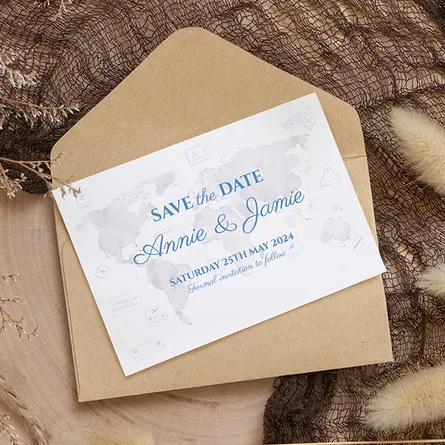 around the world save the date