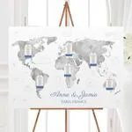 Around the world wedding table plan
