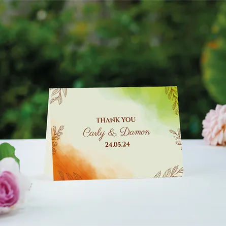 autumn wedding thank you cards