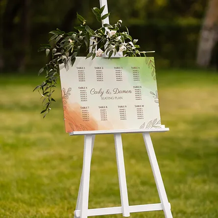 Autumnal seating plan