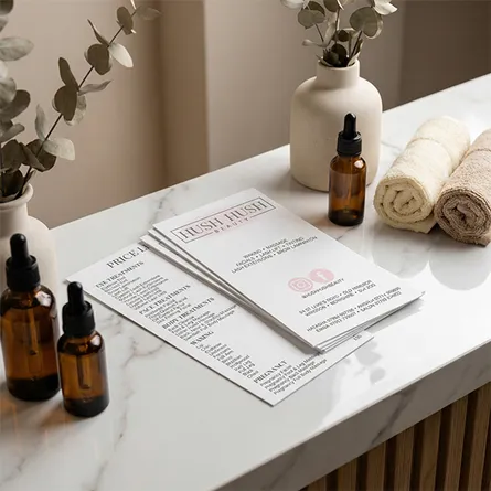 beauty salon dl menu flyer
