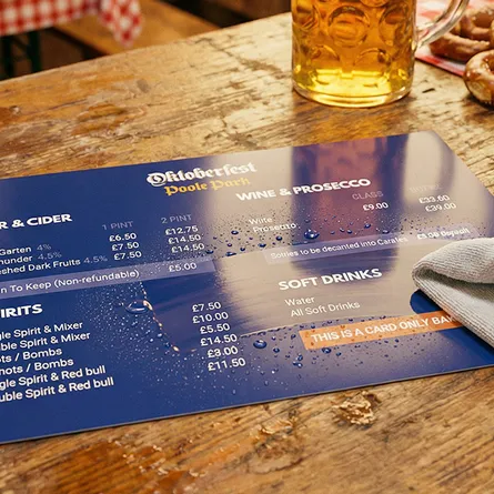beer garden antibacterial menu