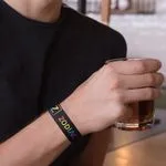 Black colour paper wristbands