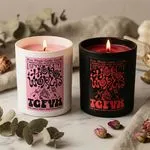 branded candle rectangle stickers