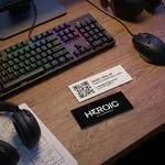 branded game developer mini business cards
