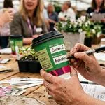 branded handwritten biodegradable paper cups