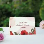 bright poppy thank you card