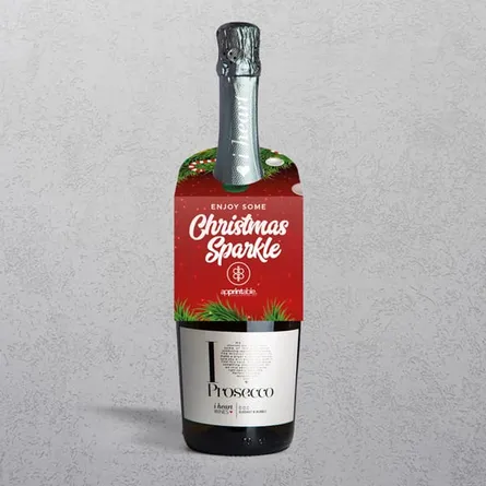 Christmas bottle neck tag