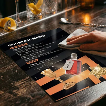 cocktail antibacterial menu