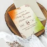 cosy autumn wedding invitation
