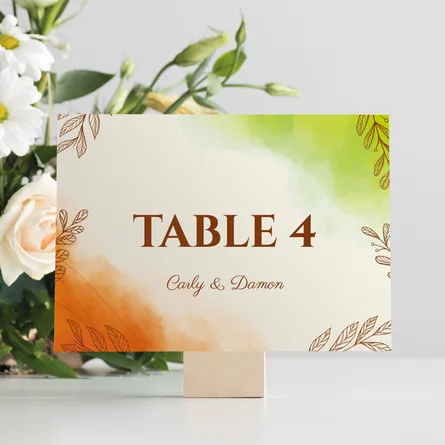 cozy autumn table number