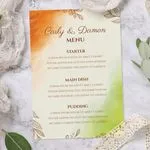 cozy wedding menu