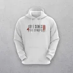 White Hoodie Printed Centre