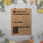 Custom Kraft Poster Menu
