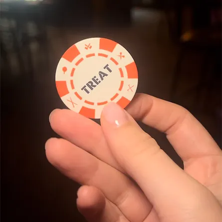 Halloween poker chip Treat