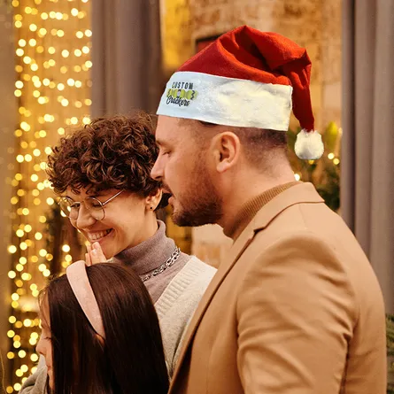 custom printed Santa hat