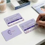 ear clinic round cornered business card