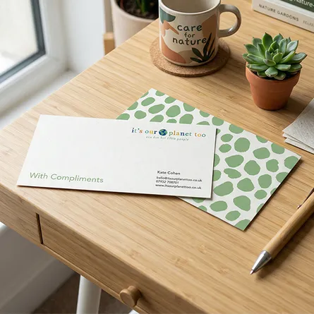 eco friendly recycled compliments slip