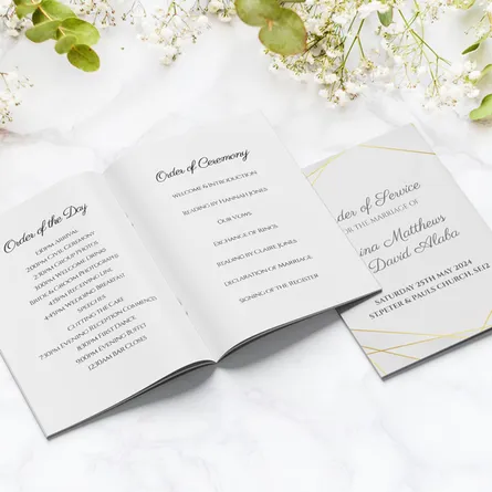 elegant order of service