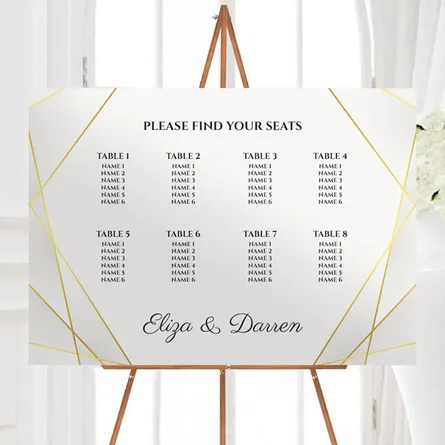 Elegant wedding seating plan