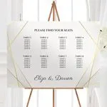 Elegant wedding seating plan