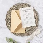 Elegant wedding menu