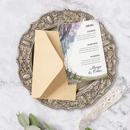 enchanted forest wedding menu