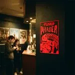 event fluorescent red day glo posters
