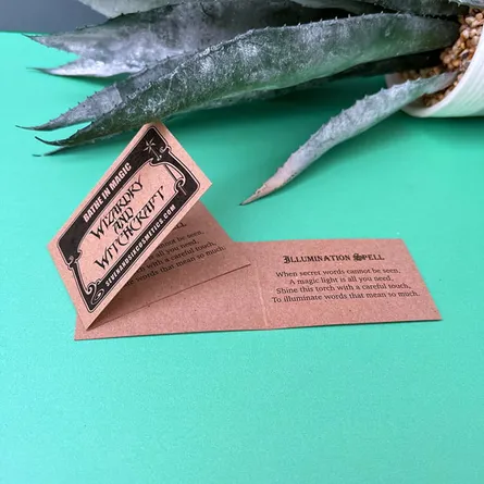 folded kraft business card