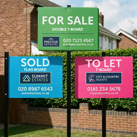 for sale or to let signage printing