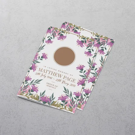 Apprintable Funeral Order of Service Booklet