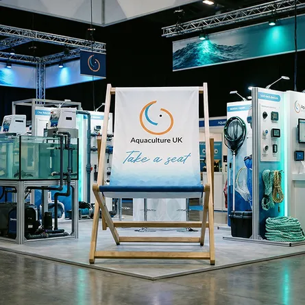 giant deck chair aquaculture trade show uk largest expo
