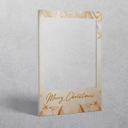Gold Christmas Selfie Frame