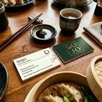 gold foiling restaurant business cards