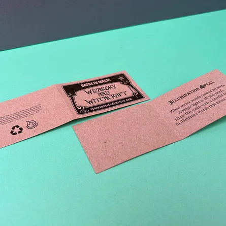 folded Kraft Business Cards