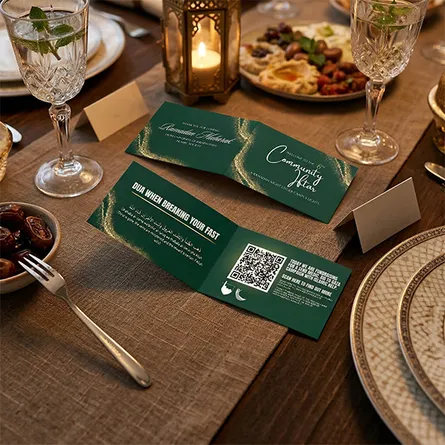 landscape ramadan folded business cards