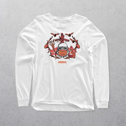 White Custom Long Sleeve T-shhirt