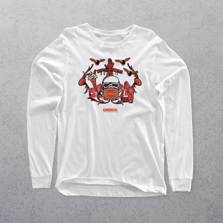 White Custom Long Sleeve T-shhirt
