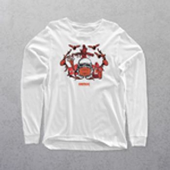 White Custom Long Sleeve T-shhirt